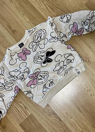 Кофта кофточка мини маус реглан свитшот