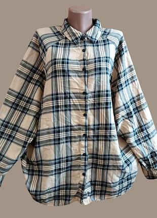 Тепла сорочка 💯% хлопок батал.