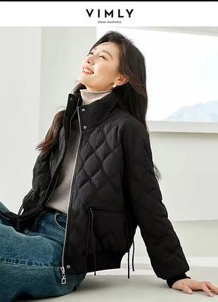 Куртка стеганная бомбер vimly коттоновый жакет