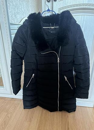 Пуховик черный mohito