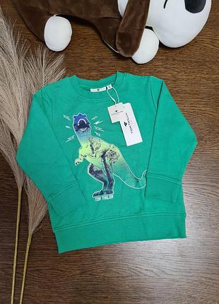 Кофта світшот двунитка на хлопчика з динозавром tom tailor