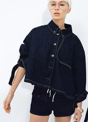 Джинсова куртка накидка zara new