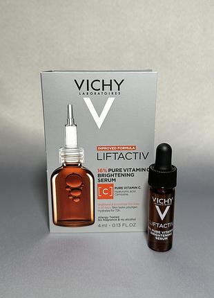 Сыворотка для лица vichy liftactiv с витамином c 16% для осветления тона кожи и разглаживания