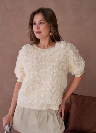 Турецький топ американка з об’ємними трояндами