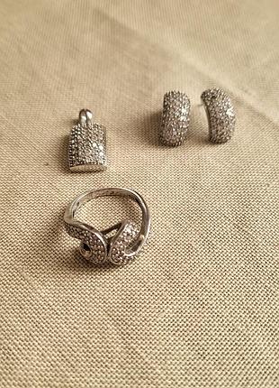 Сет украшений в серебре 925 пробы