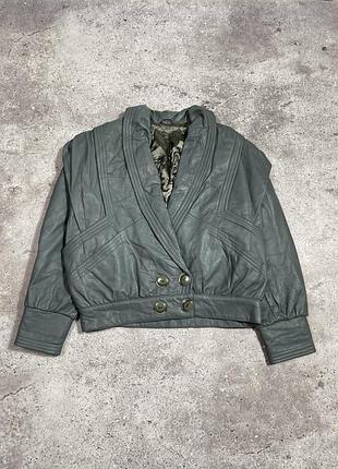 Женская кожаная куртка 80х echtes leder vintage