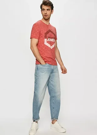 Jack & jones футболка красный меланж размер sm
