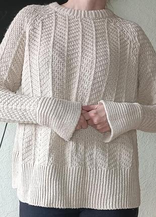 Базовый кремовый свитшот оверсайз s m