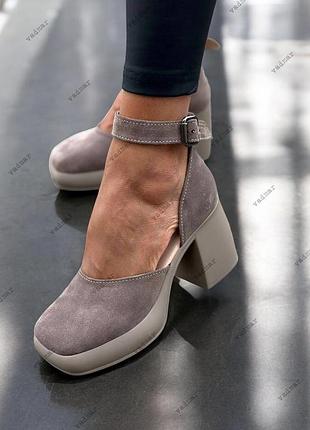 36-40 рр туфли на каблуке натуральная замша/кожа черные, леопард, бежевые, капучино, красные