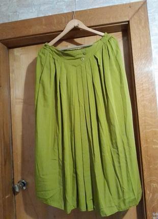 Длинная юбка в складки,вискоза