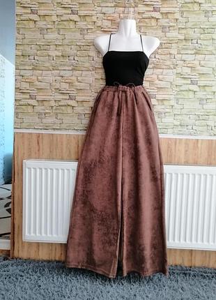 Летний костюм комбинезон длинные широкие брюки палаццо мрамор варенья турченка