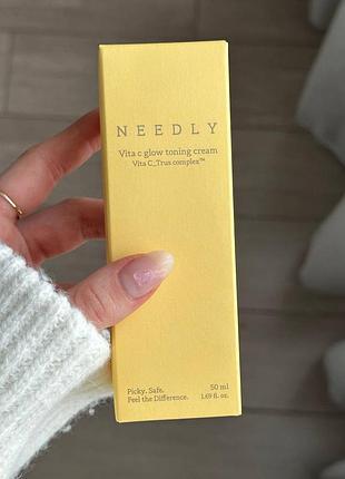 Увлажняющий крем с витамином с для сияния кожи needly vita c glow toning cream 50 ml