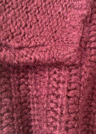 Тёплый свитер машинной вязки в сливовом цвете gap3 фото