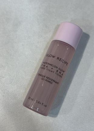 Відновлюючий тонер для обличчя glow recipe watermelon glow pha bha pore-tight toner