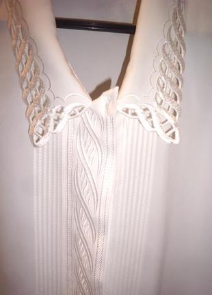 Белоснежная блуза ,кружево2 фото