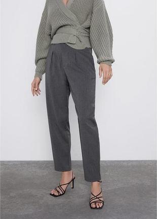 Брюки zara серые
