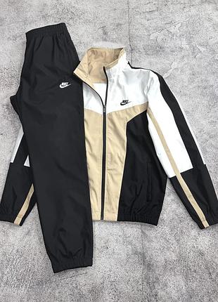 Мужской винтажный спортивный костюм из плащевки nike