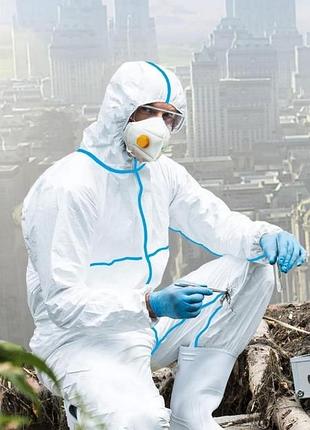 Комбинезон защитный химзащита (тип 4) р. xl белый