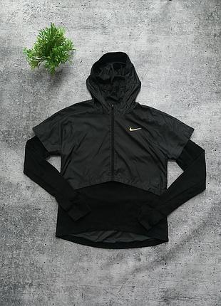 Куртка Casaco fino com capucho Salomon Agile Full Zip preto