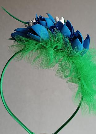 Ободок пролески, обруч пролесок, ободок с цветами, обруч с цветами, обруч цветок на праздник