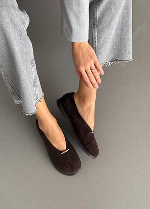 Замшевые балетки barefoot