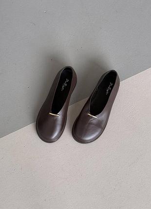 Кожаные трендовые балетки barefoot
