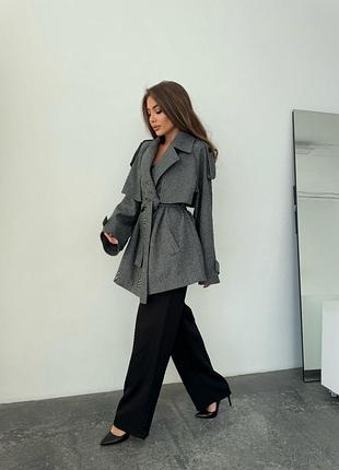 Кешьмеровое пальто оверсайз