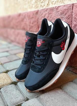 Мужские качественные и стильные кроссовки nike worldwide черные с красным