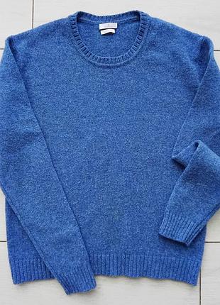 Шерстяной свитер, джемпер в цвете джинс р.44-46