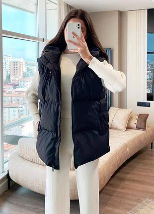 Жилетка подовжена на затяжках