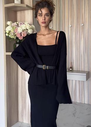 Максі сукня з кардином в комплекті (one size)