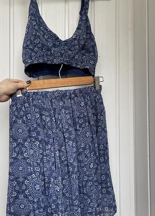 Жіночий літній костюм. топ + спідниця