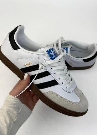 Кроссовки adidas samba white&amp;black 7