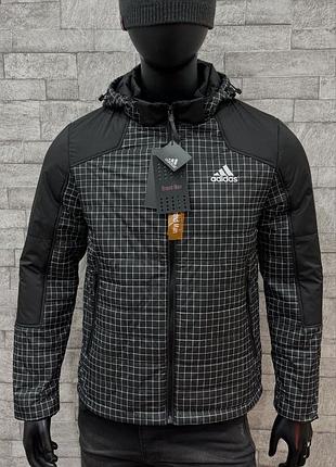 Мужская демисезонная стеганная куртка adidas l.xl.xxl.3xl.4xl