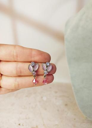 Сережки рожеві