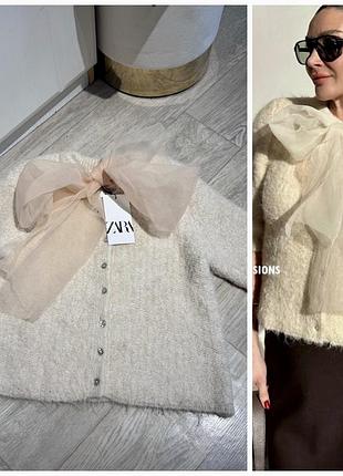 Продам стильний джемпер з бантом від zara