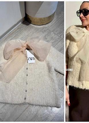Продам стильний джемпер з бантом від zara