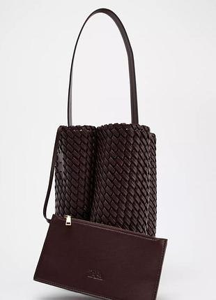 Плетена сумка zara сумка корзина zara