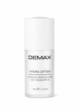 Demax hydra optima revitalize day cream spf 25 sensitive care увлажняющий дневной крем, 15 мл