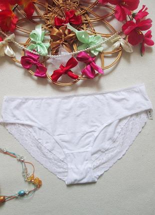 Суперовые хлопковые трусики с кружевной окантовкой tu 🌺💜🌺