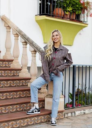 Хит новинка пиджак-рубашка с открытым плечом 🔵