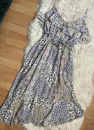 Платье цветочный принт