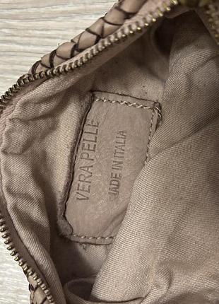 Сумка мини натуральная кожа плетеная vera pelle2 фото