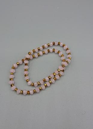 Два розовых браслета на резинке