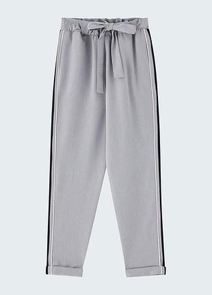 Укороченные серые брюки/брюки pull & bear