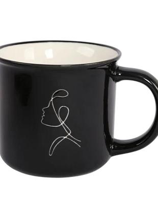 Кружка vittora lady in black фарфор 300 мл черный