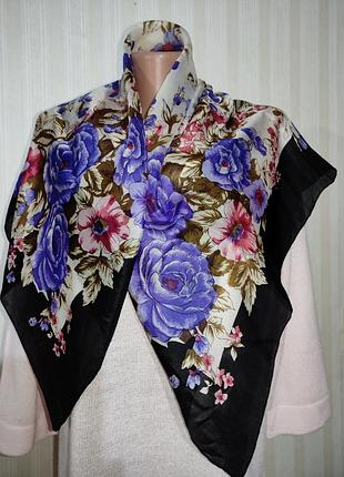 Хустка, шовк 💯, винтаж