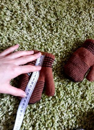 Теплі рукавички з хутром3 фото