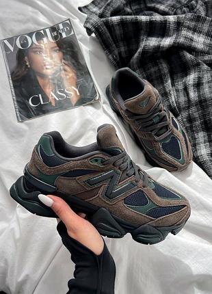 Женские кроссовки new balance 9060 «beef and broccoli»brown