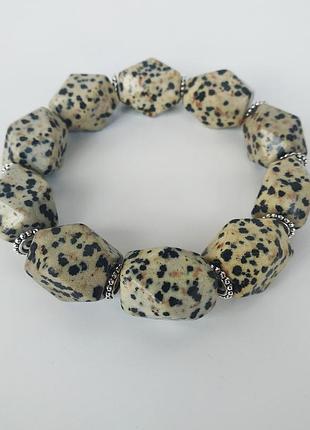 Браслет из натурального камня яшма королевская